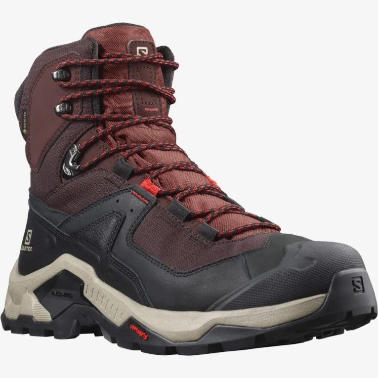 Botas Caminhada Salomon Quest Element GTX Masculino Bordeaux Pretas | PT F83765